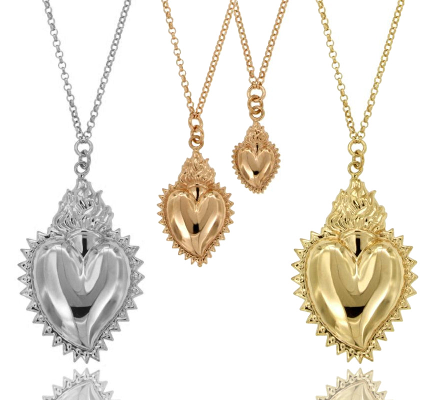 CIONDOLO SACRO CUORE CON CATENA