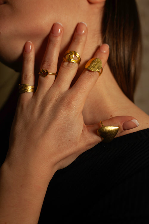 ANELLO CUORE BOMBATO