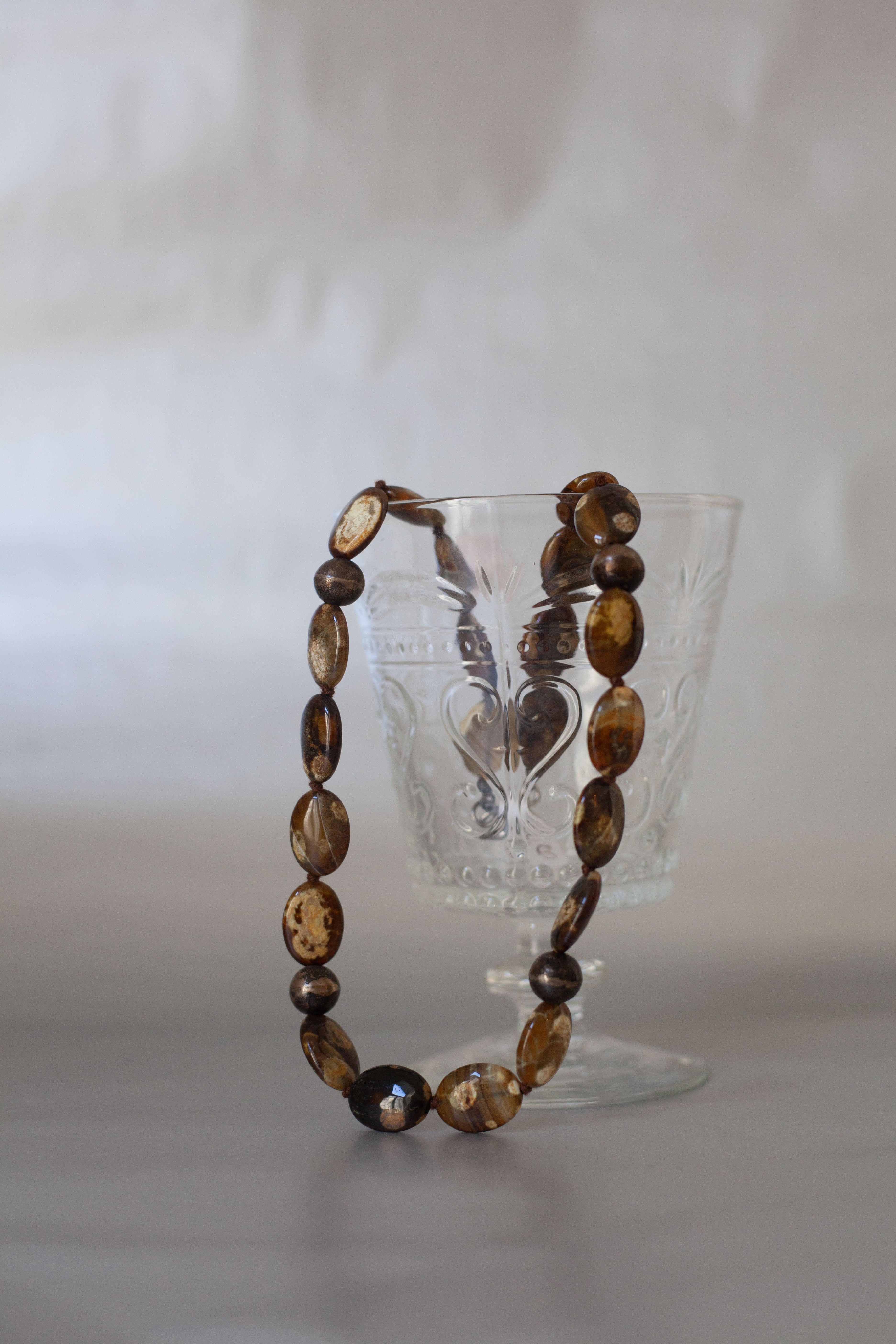 Paesina taglio piatto con chiusura argento
