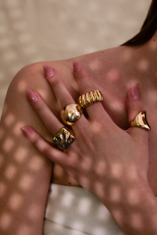 Anello argento placcato