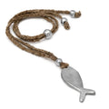 PENDENTE SETA GREZZA PESCE