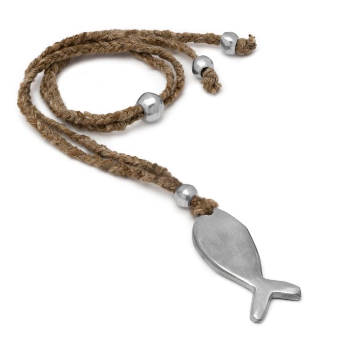 PENDENTE SETA GREZZA PESCE