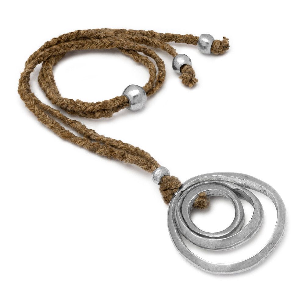 PENDENTE SETA GREZZA TONDI